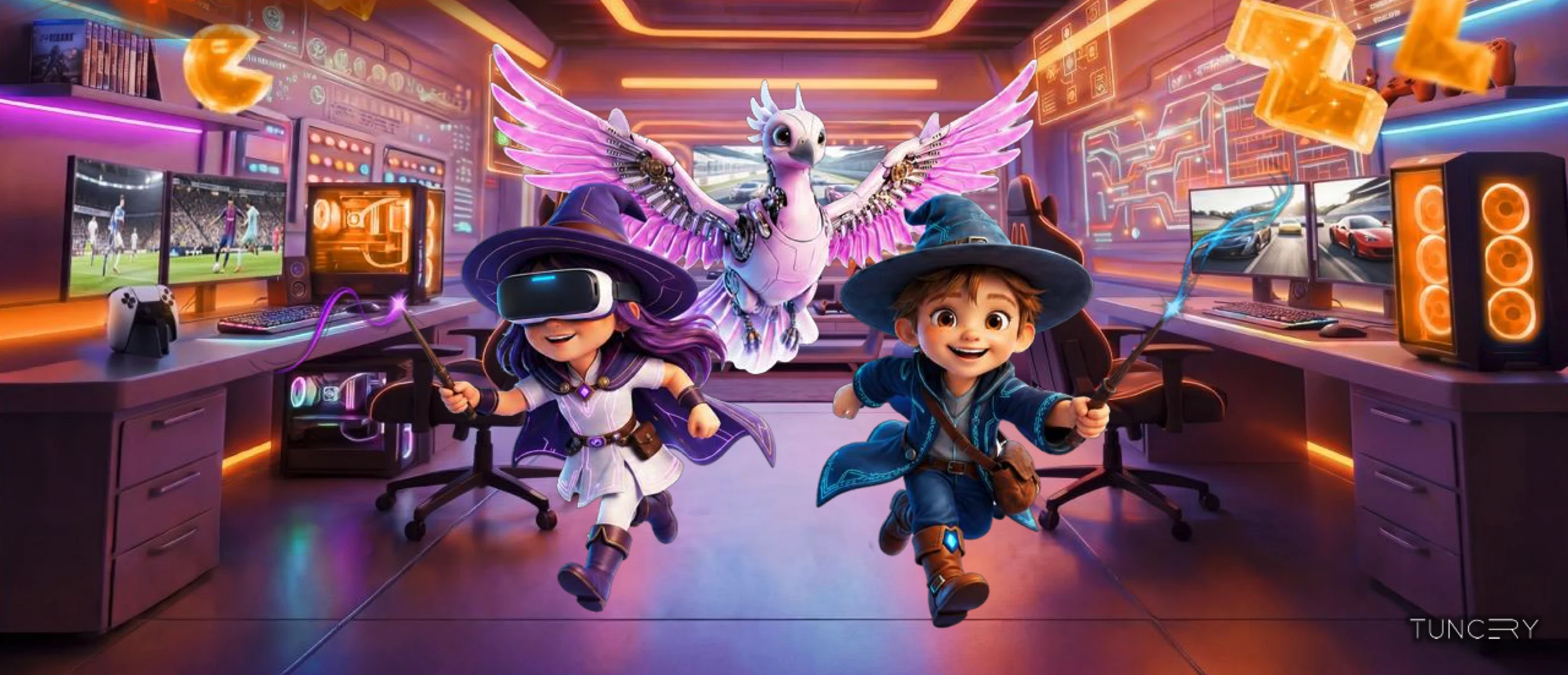 E-Spor deneyim dünyasının resmi Game of Colors Kids illüstrasyonu
