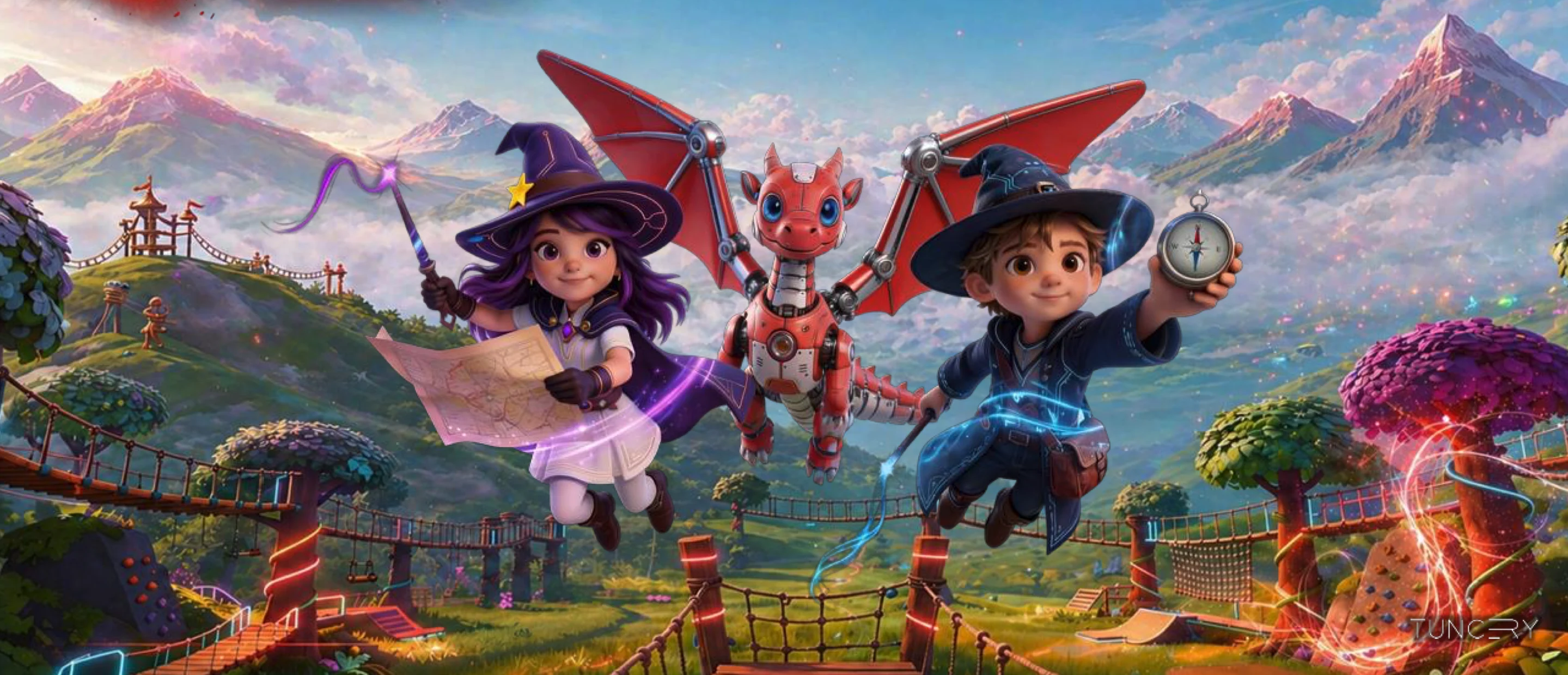 Macera deneyim dünyasının resmi Game of Colors Kids illüstrasyonu