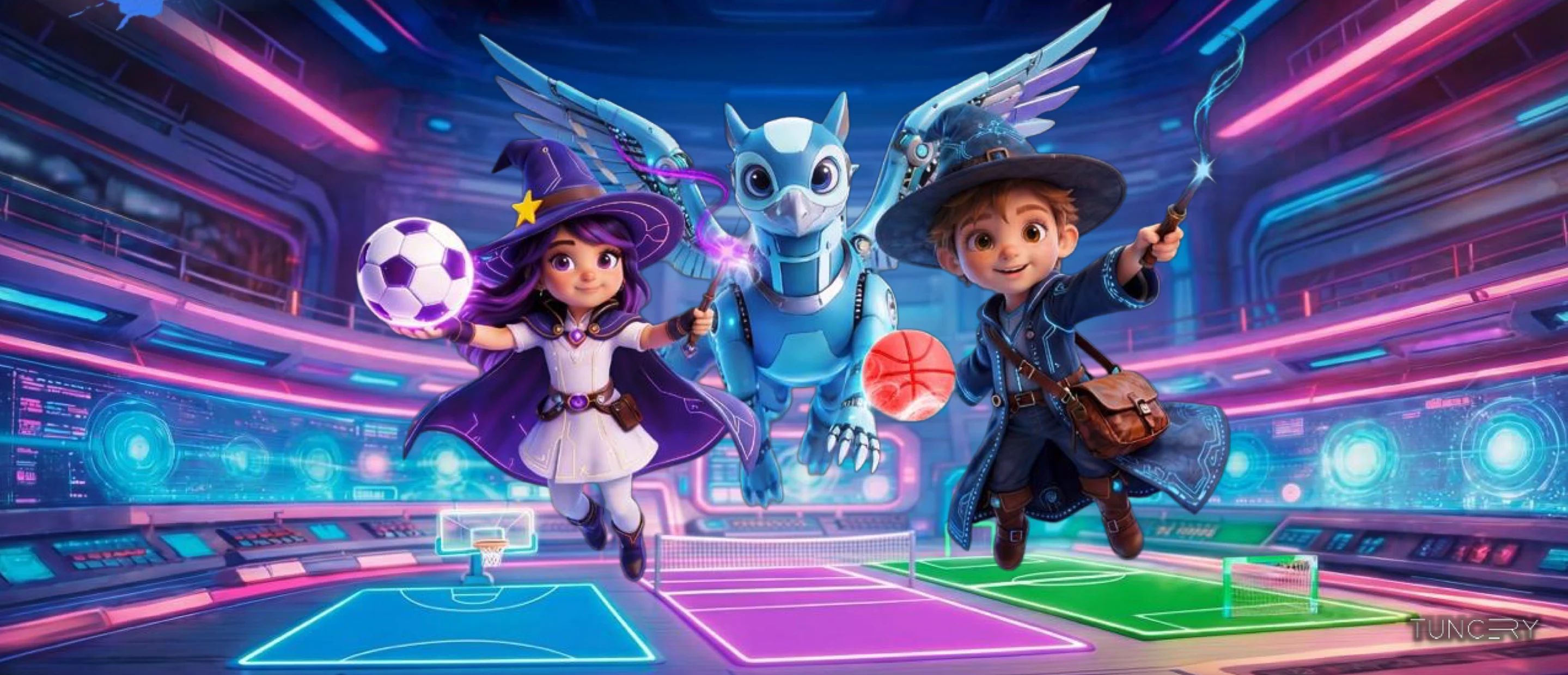 Spor deneyim dünyasının resmi Game of Colors Kids illüstrasyonu