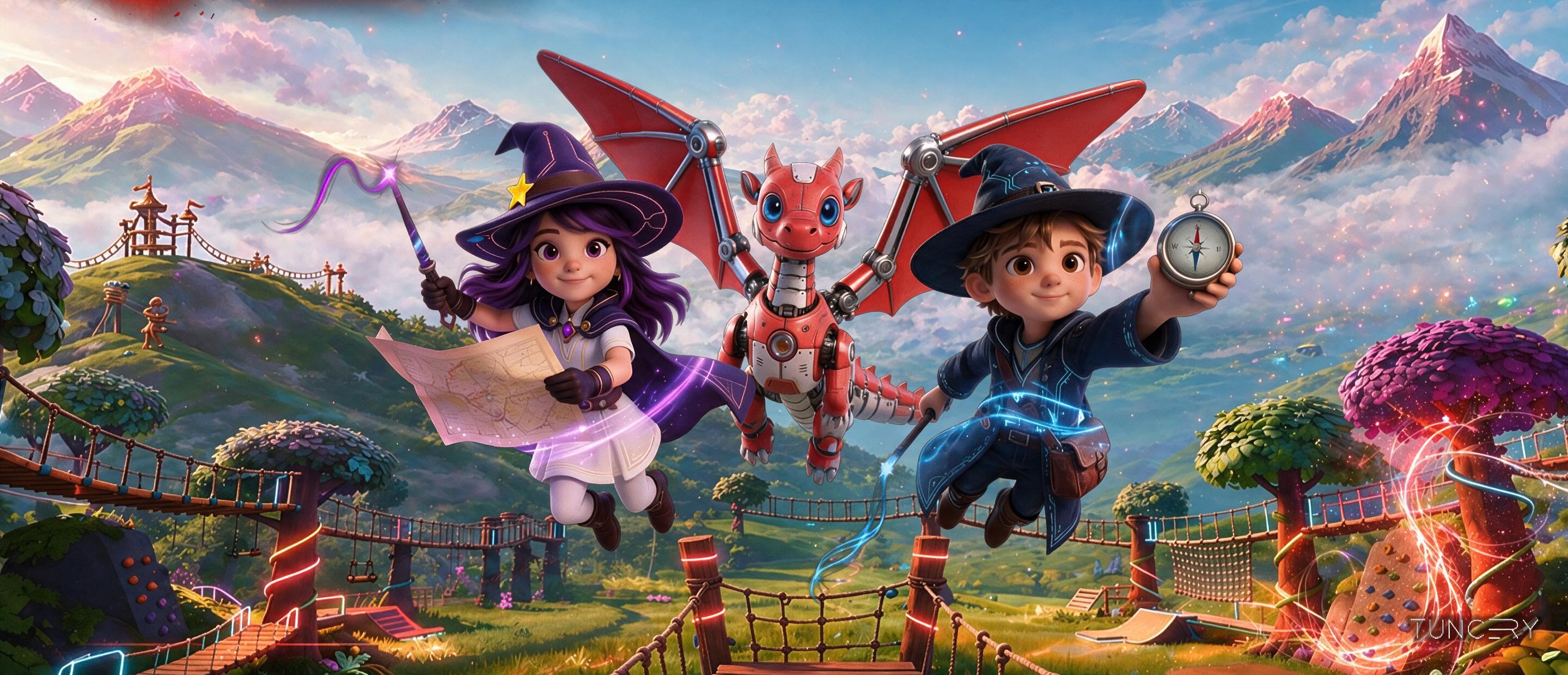 Macera deneyim dünyasının resmi Game of Colors Kids illüstrasyonu